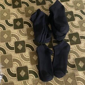 🧦 Pack of 10 Black Ankle Socks – New unisex